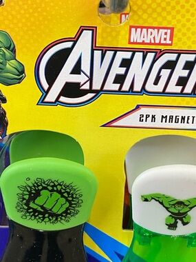 Marvel Avengers Hulk Magnetic Bag Clips - Green, White & Black